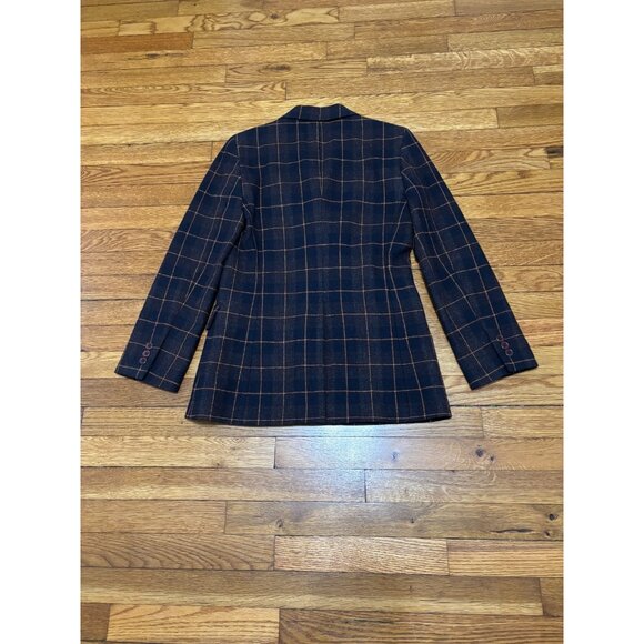Vintage DKNY Womens Blazer Jacket Size 2 Wool Blend Black Plaid 3 Button Career - Picture 8 of 8
